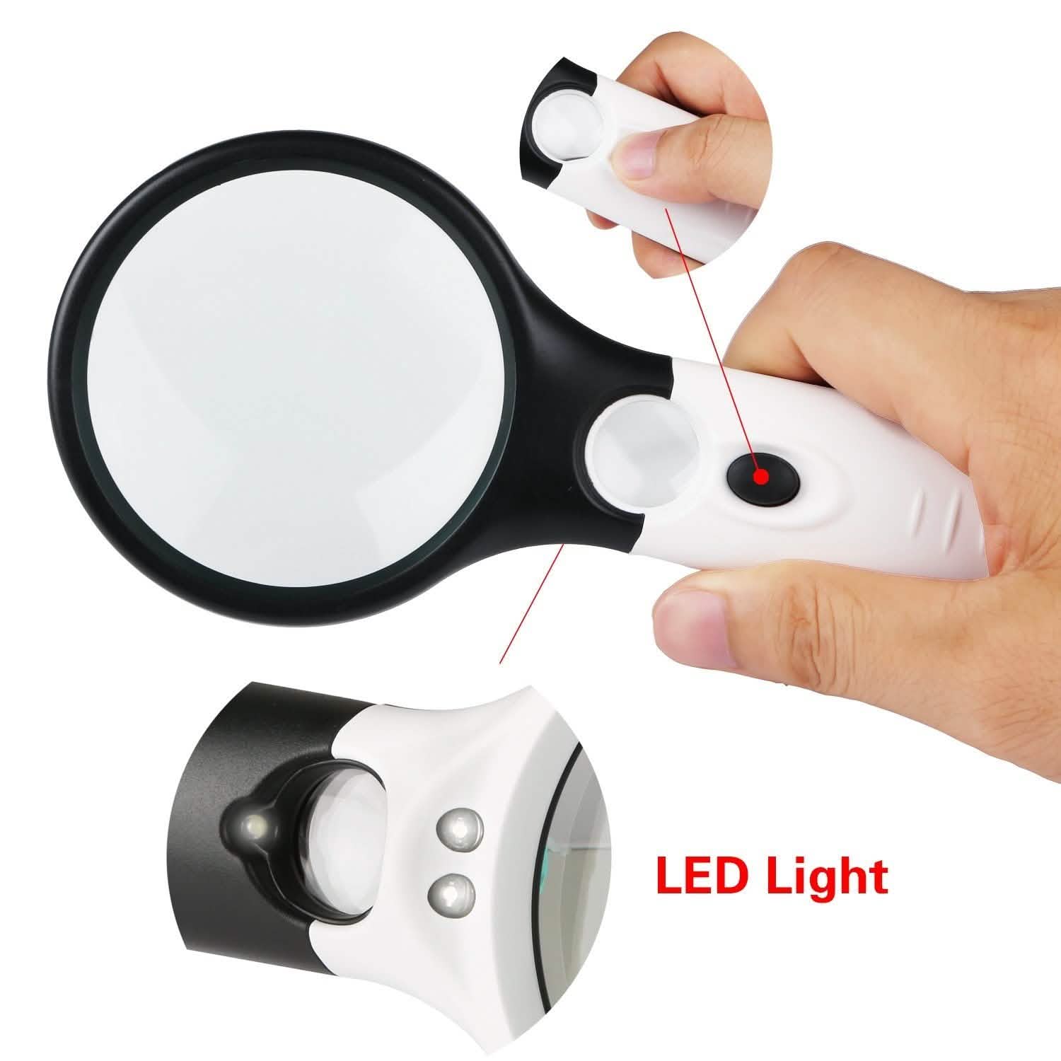 LED Illuminated Magnifying Glass School, Office & Art Supplies - Tophatter Daily Deals