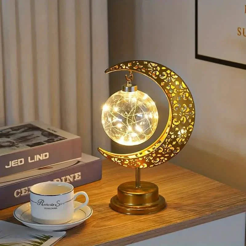LED Iron Moon Lamp Ball Indoor Lighting - Tophatter Daily Deals