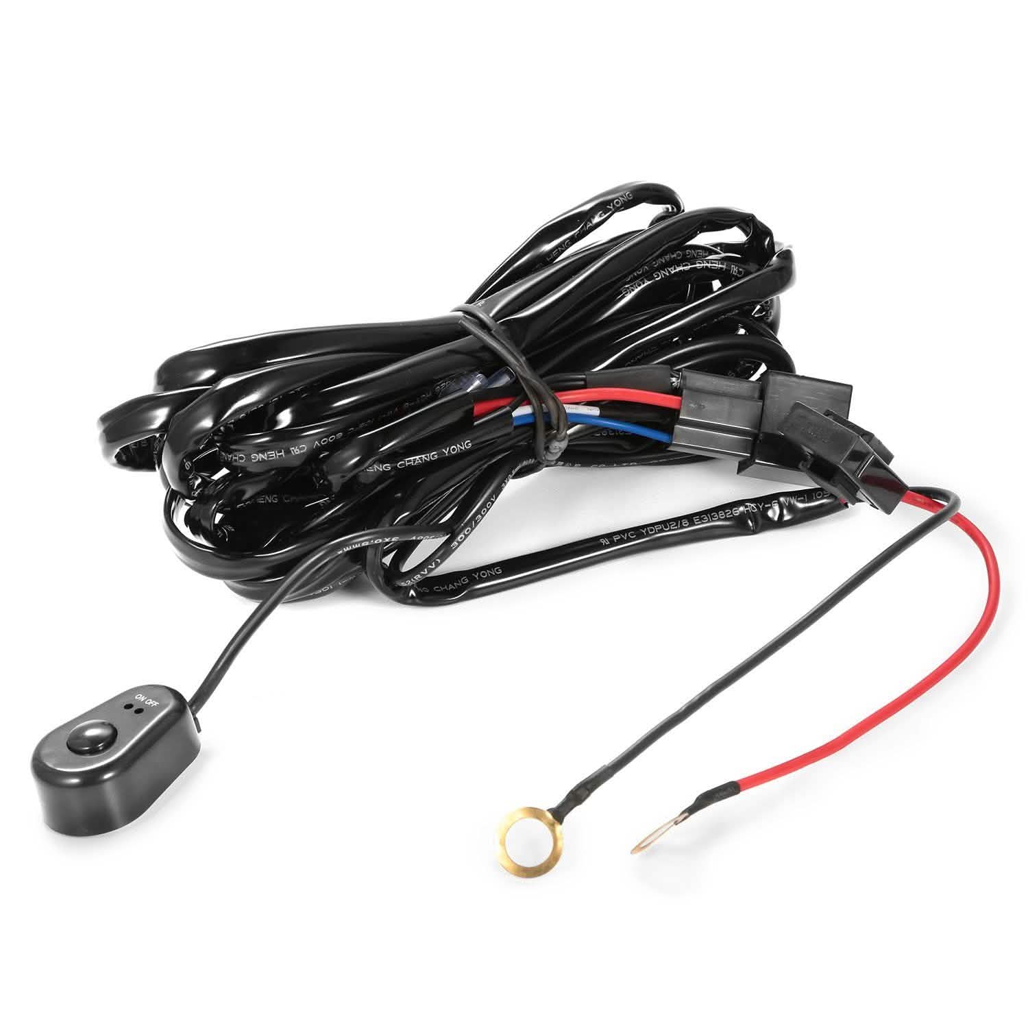LED Light Bar Wiring Harness Kit Universal Fitment Automotive - Tophatter Daily Deals
