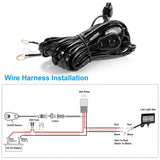 LED Light Bar Wiring Harness Kit Universal Fitment Automotive - Tophatter Daily Deals