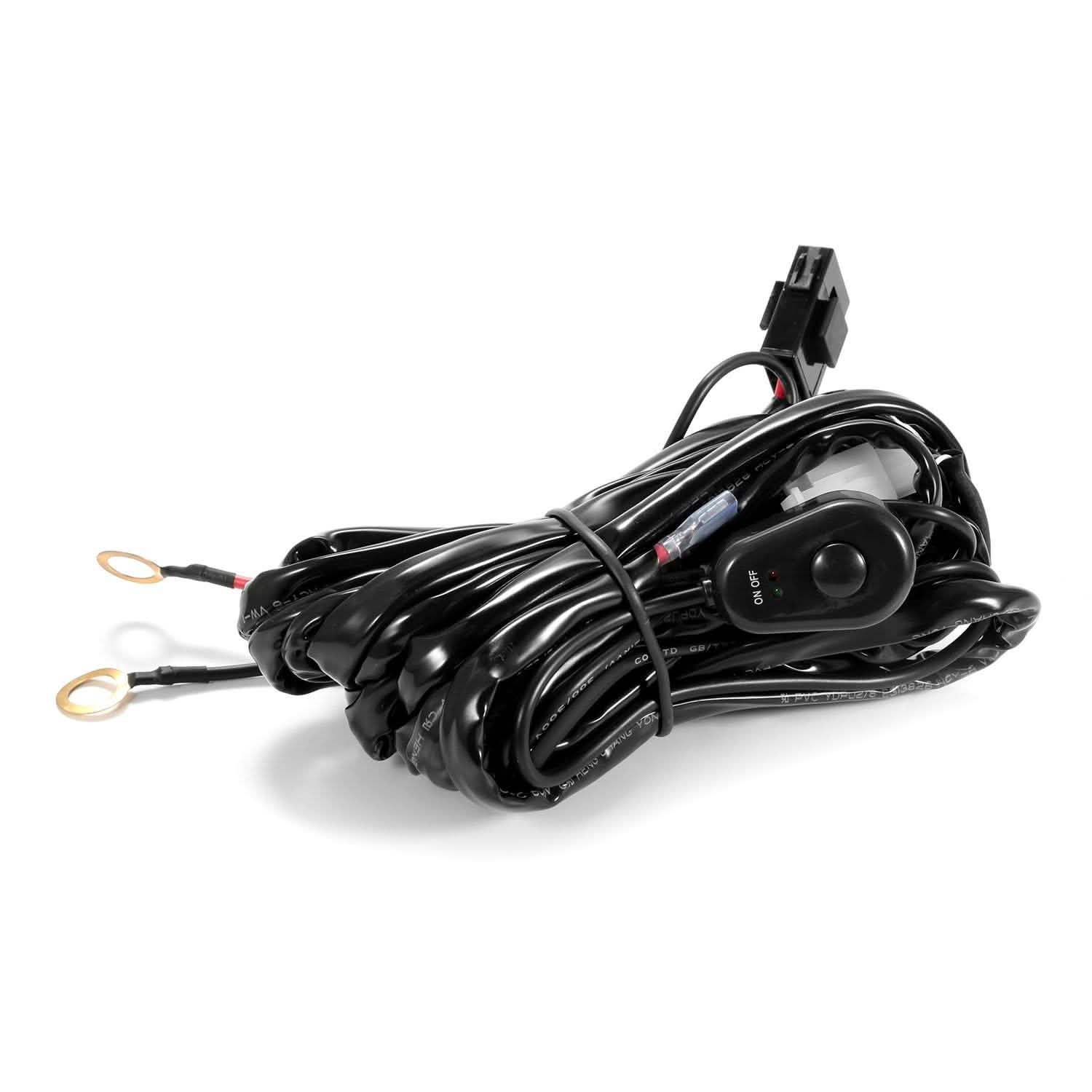 LED Light Bar Wiring Harness Kit Universal Fitment Automotive - Tophatter Daily Deals