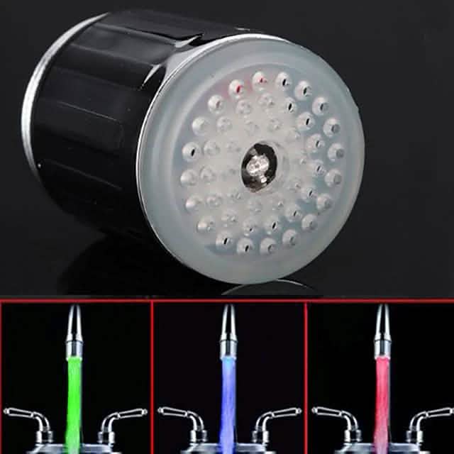 LED Light Water Faucet Tap Heads Glow LED Shower Stream Bath - Tophatter Daily Deals