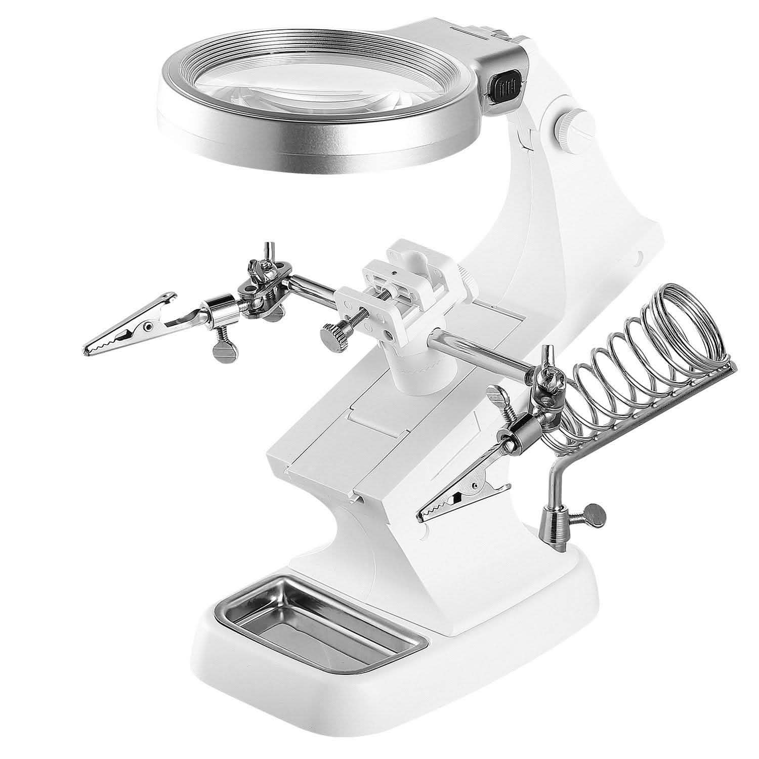 LED Lights Helping Hands Magnifying Glass School, Office & Art Supplies - Tophatter Daily Deals