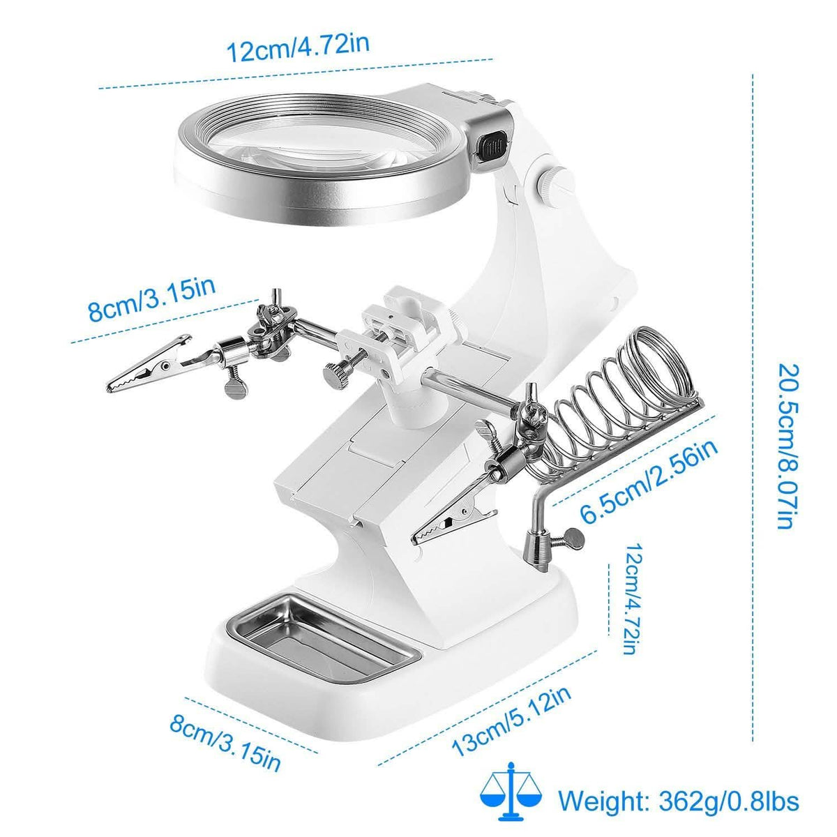 LED Lights Helping Hands Magnifying Glass School, Office & Art Supplies - Tophatter Daily Deals