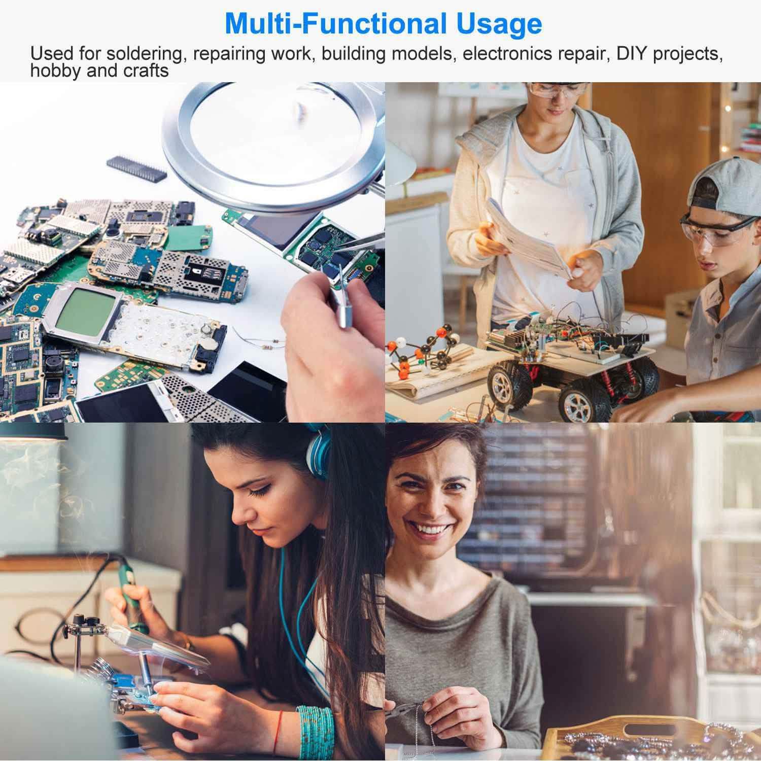 LED Lights Helping Hands Magnifying Glass School, Office & Art Supplies - Tophatter Daily Deals