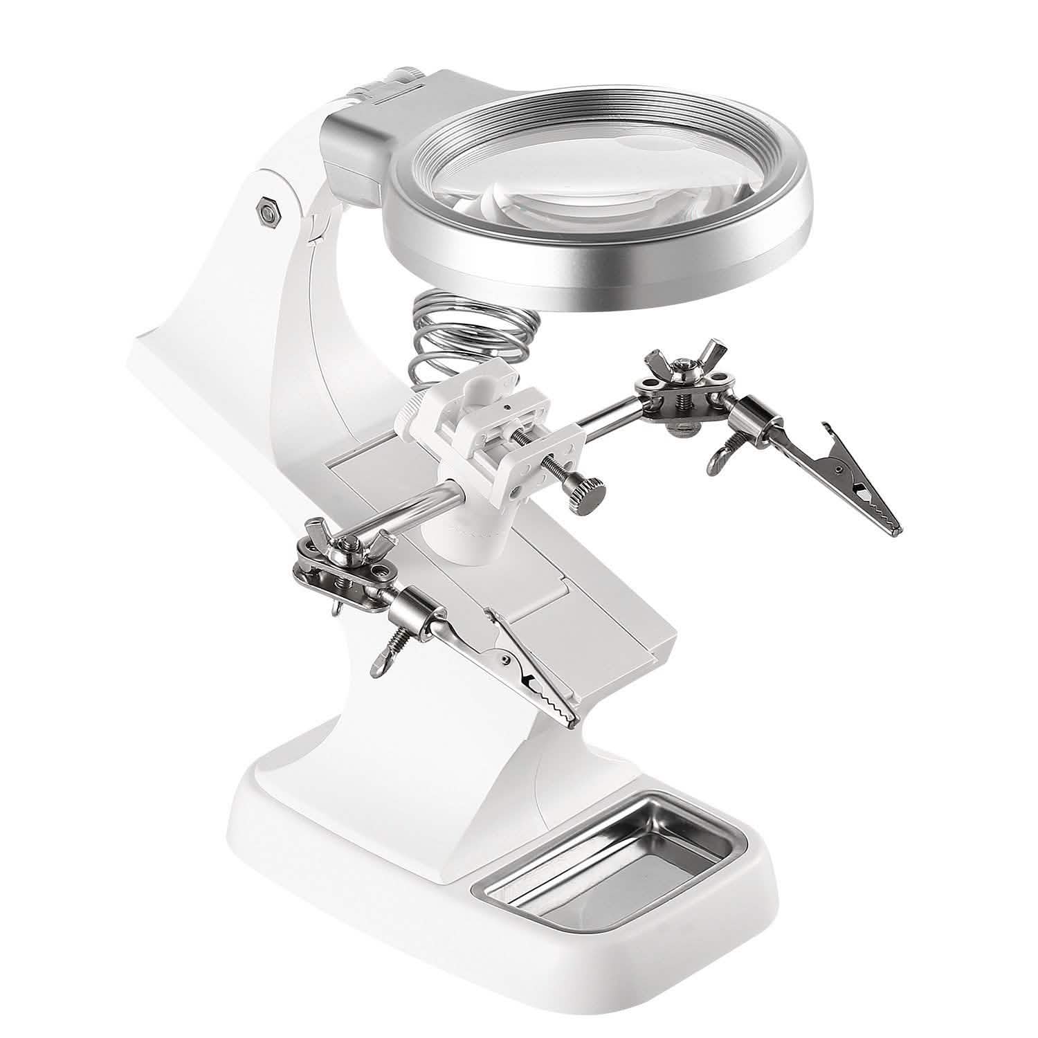 LED Lights Helping Hands Magnifying Glass School, Office & Art Supplies - Tophatter Daily Deals