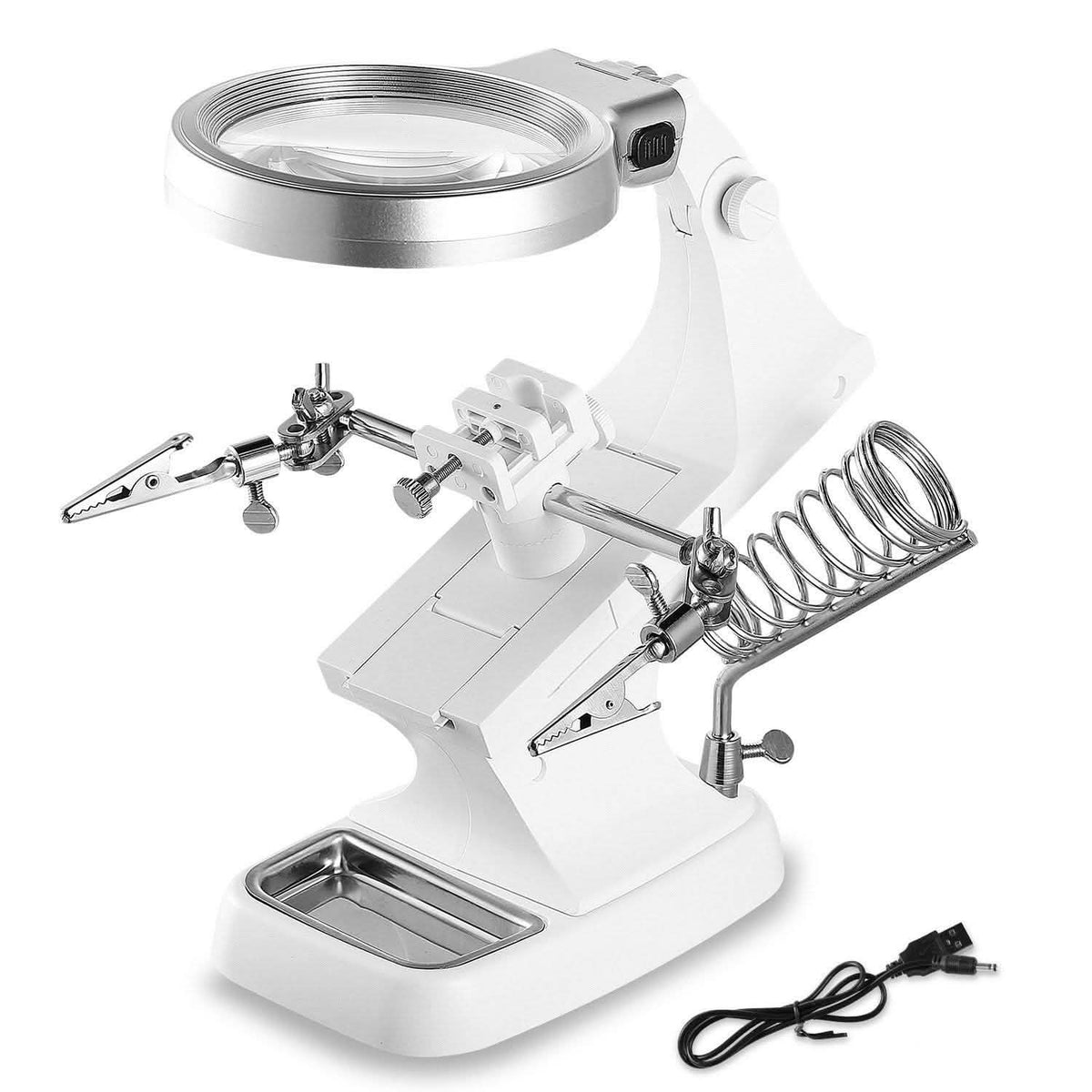 LED Lights Helping Hands Magnifying Glass School, Office & Art Supplies - Tophatter Daily Deals