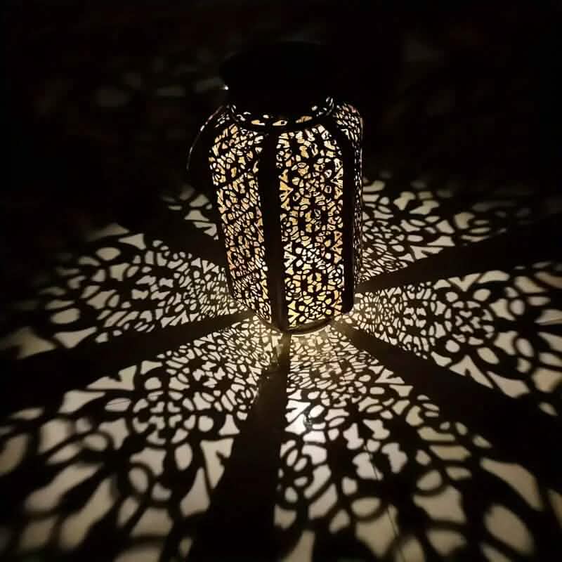 LED Metal Lantern Solar Lamp Outdoor Lighting - Tophatter Daily Deals