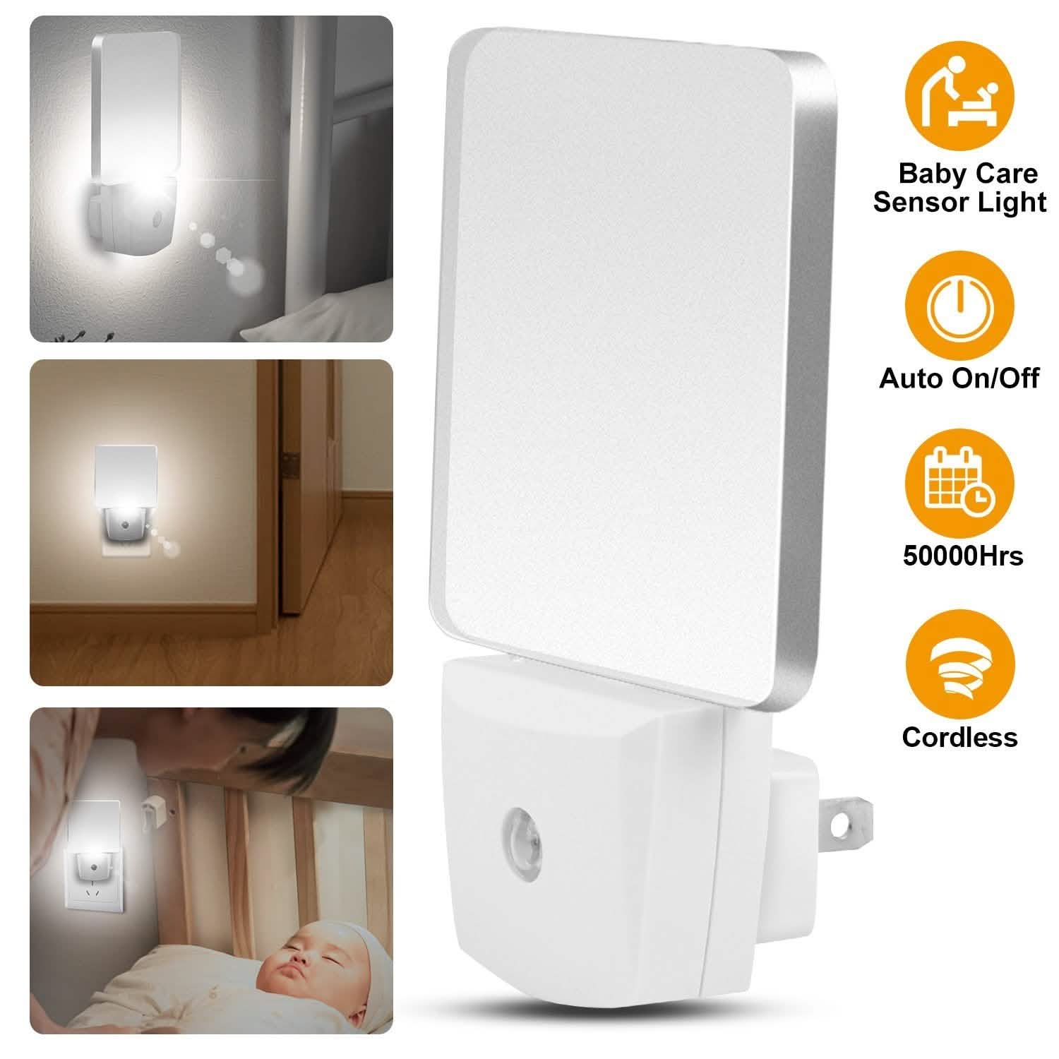 LED Night Light Dusk to Dawn Sensor Indoor Lighting - Tophatter Daily Deals
