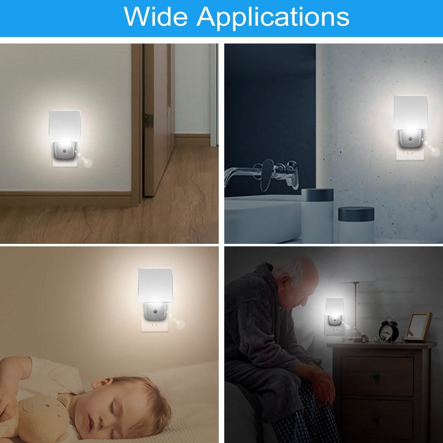 LED Night Light Dusk to Dawn Sensor Indoor Lighting - Tophatter Daily Deals