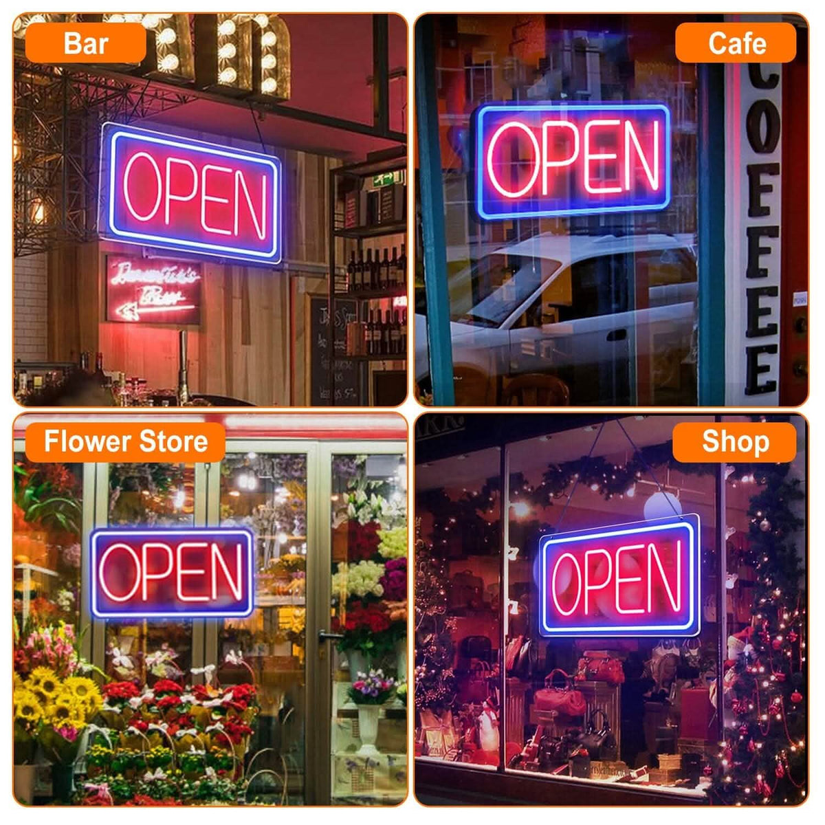LED Open Sign Advertisement Board with 11 Levels Adjustable Brightness Indoor Lighting - Tophatter Daily Deals