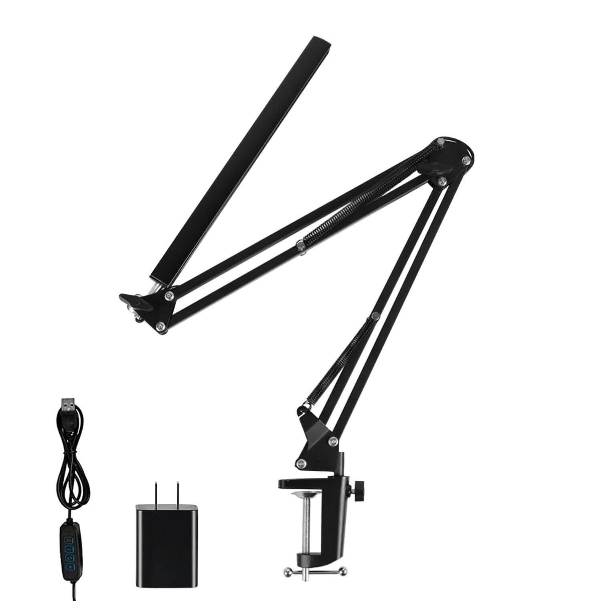 LED Reading Desk Lamp with Clamp Adjustable Swing Arm Indoor Lighting - Tophatter Daily Deals