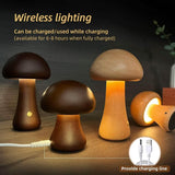 LED Rechargeable Creative Mushroom Table Lamp Indoor Lighting - Tophatter Daily Deals