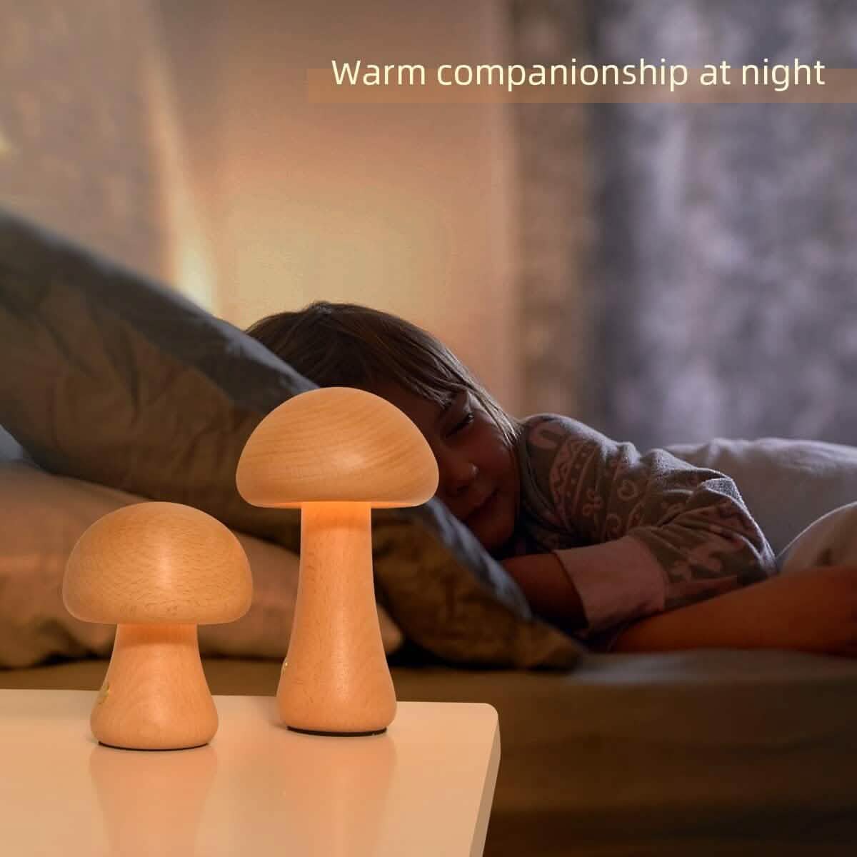 LED Rechargeable Creative Mushroom Table Lamp Indoor Lighting - Tophatter Daily Deals