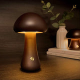 LED Rechargeable Creative Mushroom Table Lamp Dark Brown L Indoor Lighting - Tophatter Daily Deals
