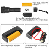 LED Rechargeable Zoomable Flashlight Outdoor Recreation - Tophatter Daily Deals
