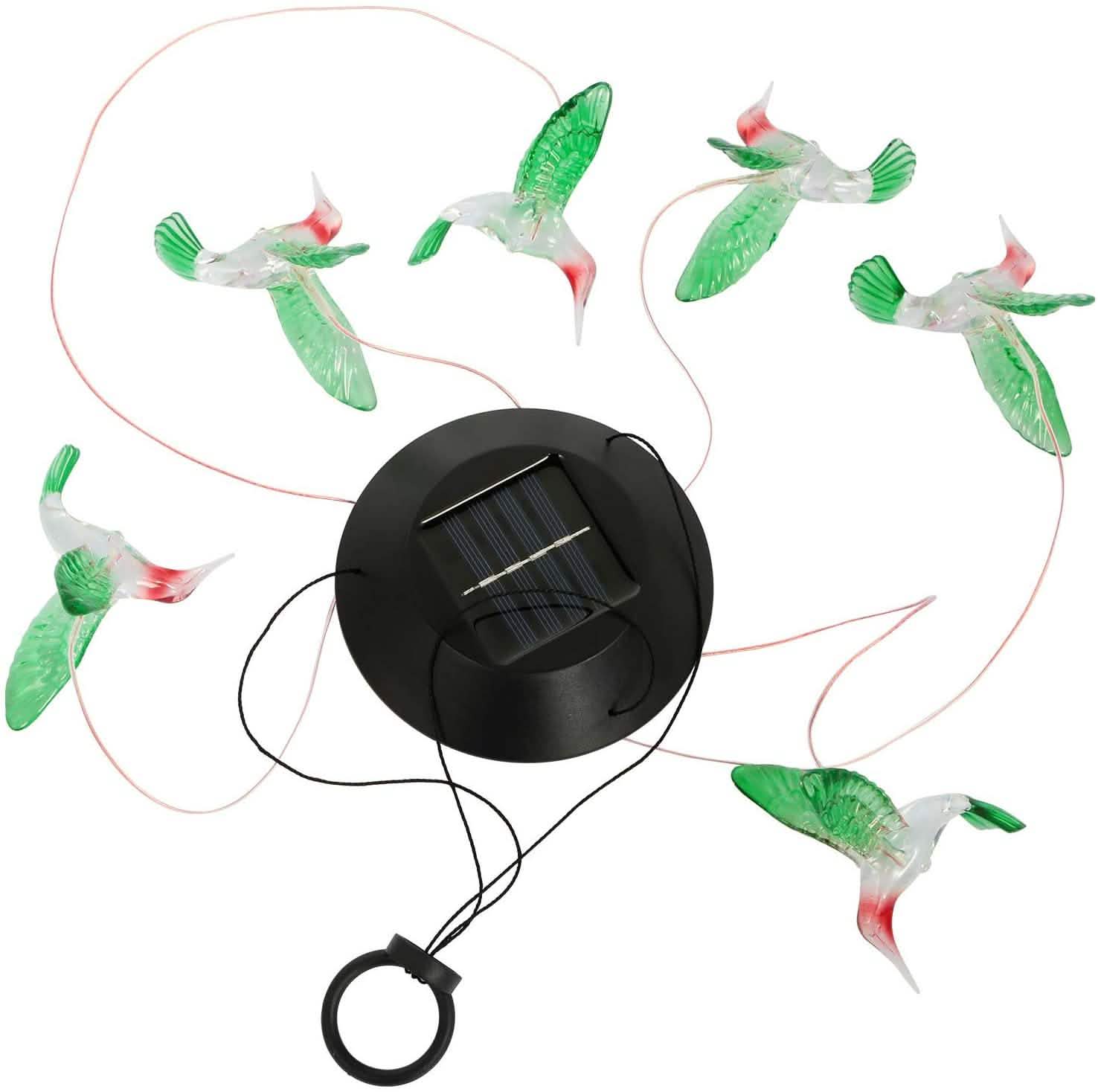 LED Solar Hummingbird Wind Chime String & Fairy Lights - Tophatter Daily Deals