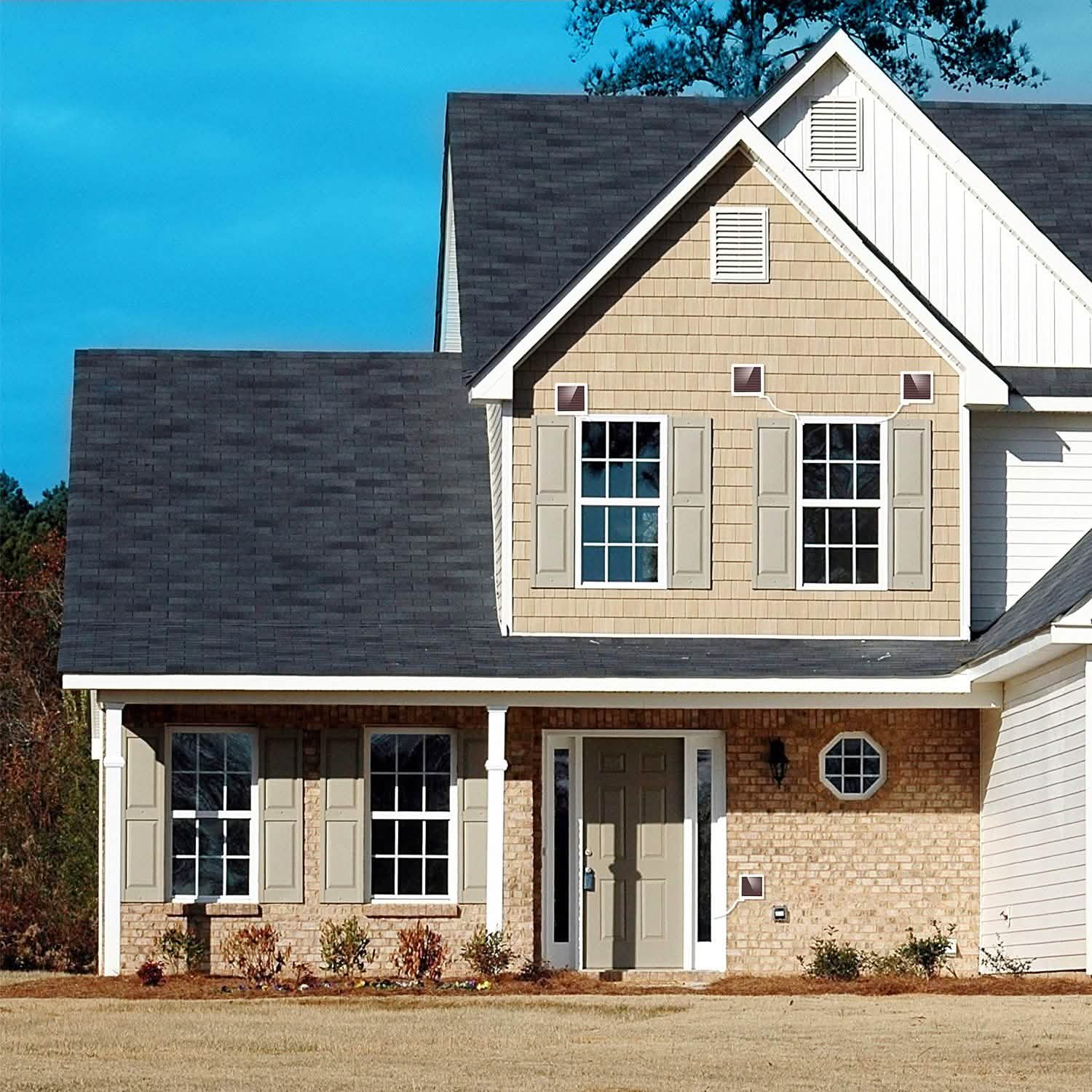 LED Solar Lights Powered Security Light Kit Outdoor Lighting - Tophatter Daily Deals