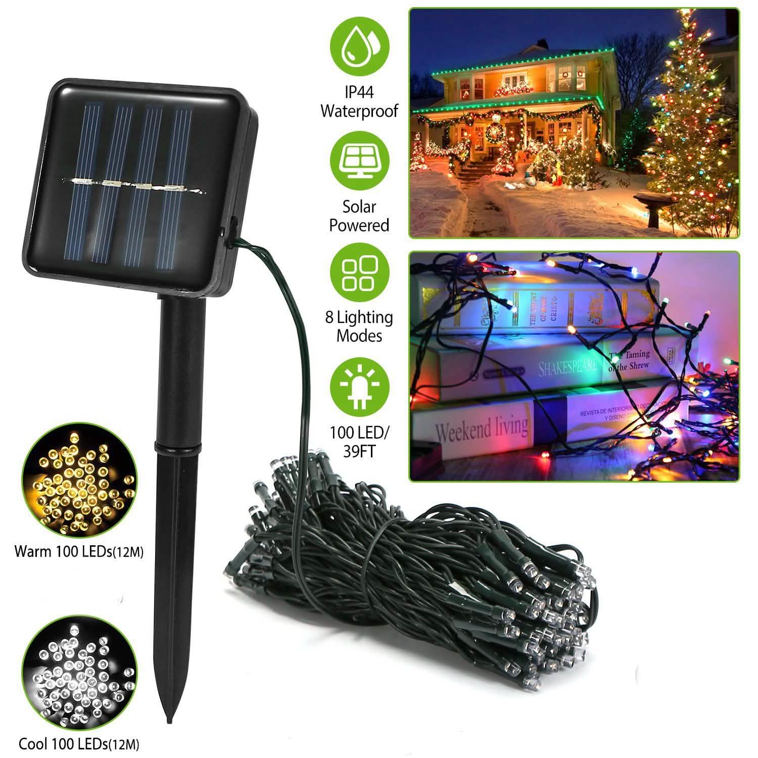 LED Solar Power Fairy String Lights String & Fairy Lights - Tophatter Daily Deals