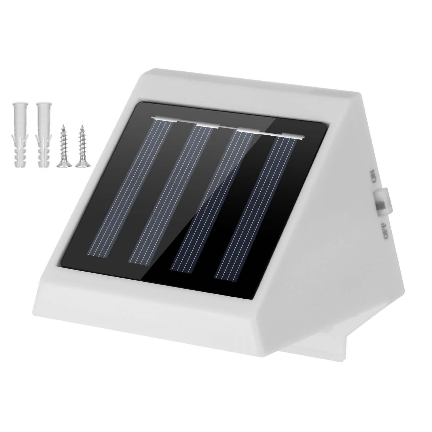 LED Solar Powered Stair Lights Outdoor Lighting - Tophatter Daily Deals