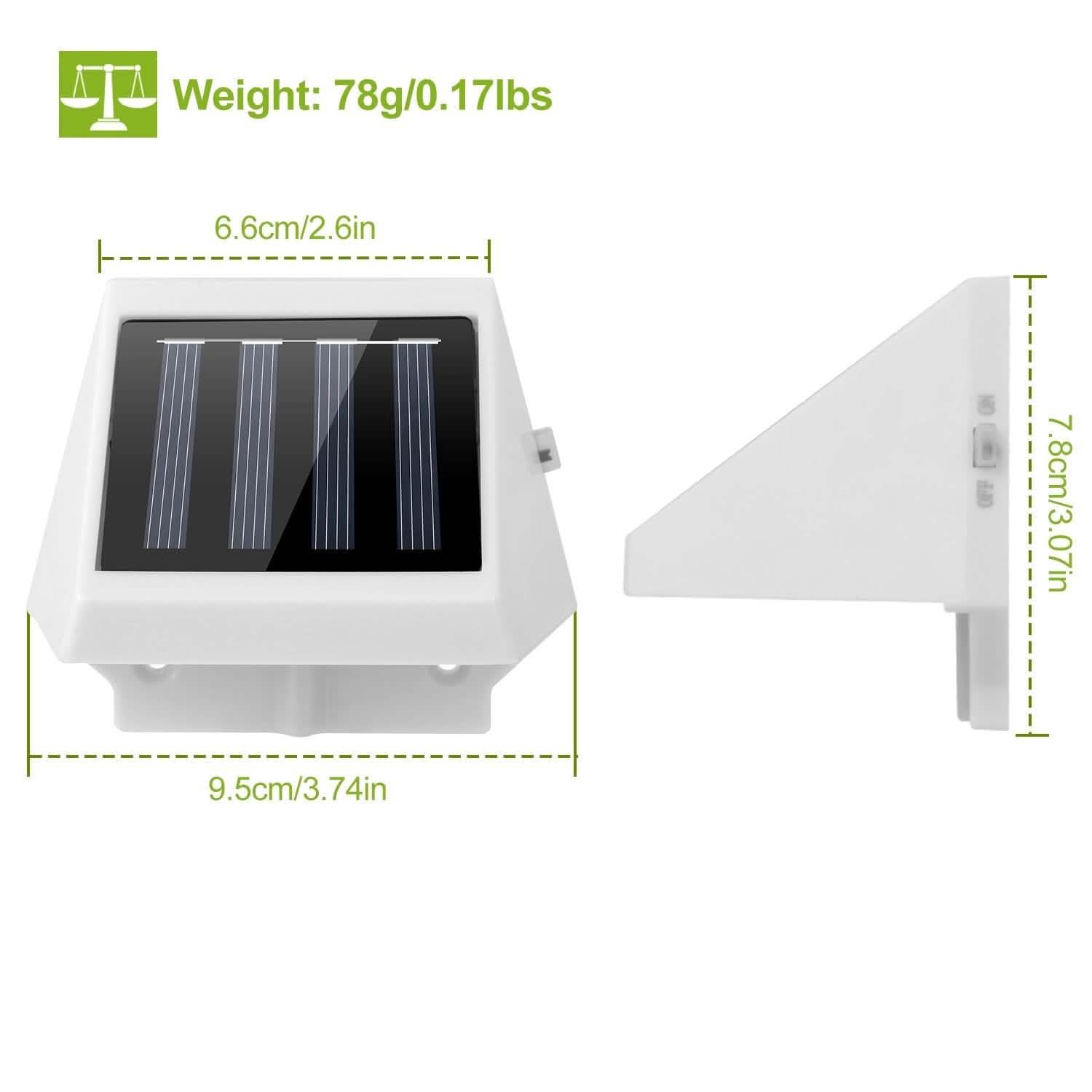 LED Solar Powered Stair Lights Outdoor Lighting - Tophatter Daily Deals
