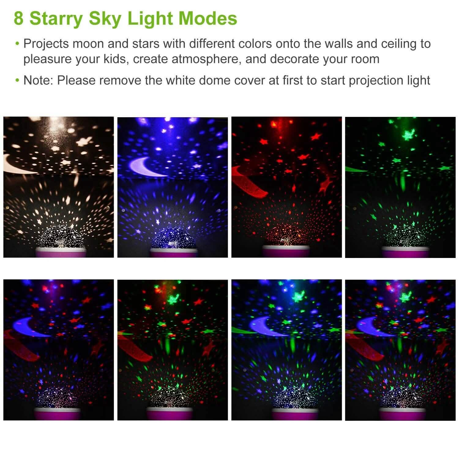 LED Star Sky Projector Night Light String & Fairy Lights - Tophatter Daily Deals