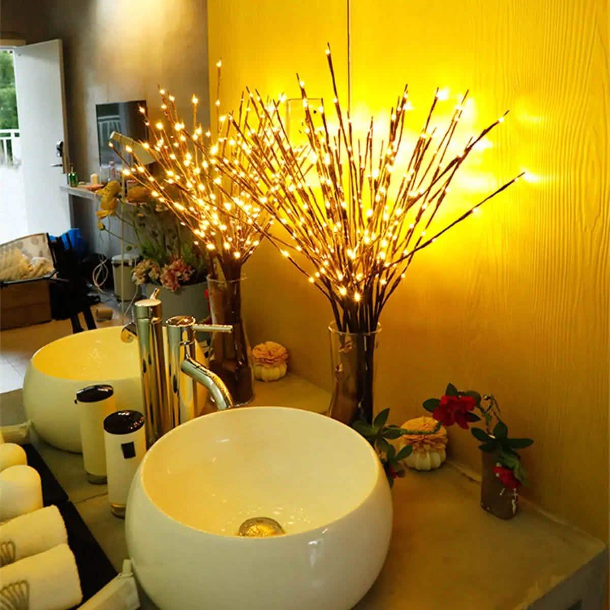 LED Tree Branch Lamp Floral Lights Indoor Lighting - Tophatter Daily Deals