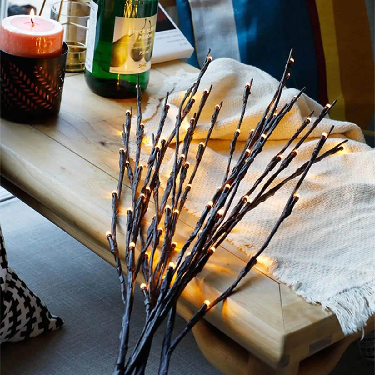 LED Tree Branch Lamp Floral Lights Indoor Lighting - Tophatter Daily Deals