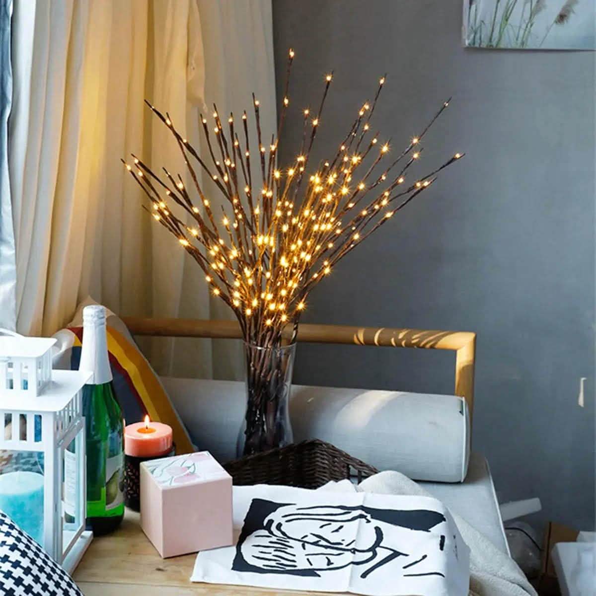 LED Tree Branch Lamp Floral Lights Indoor Lighting - Tophatter Daily Deals