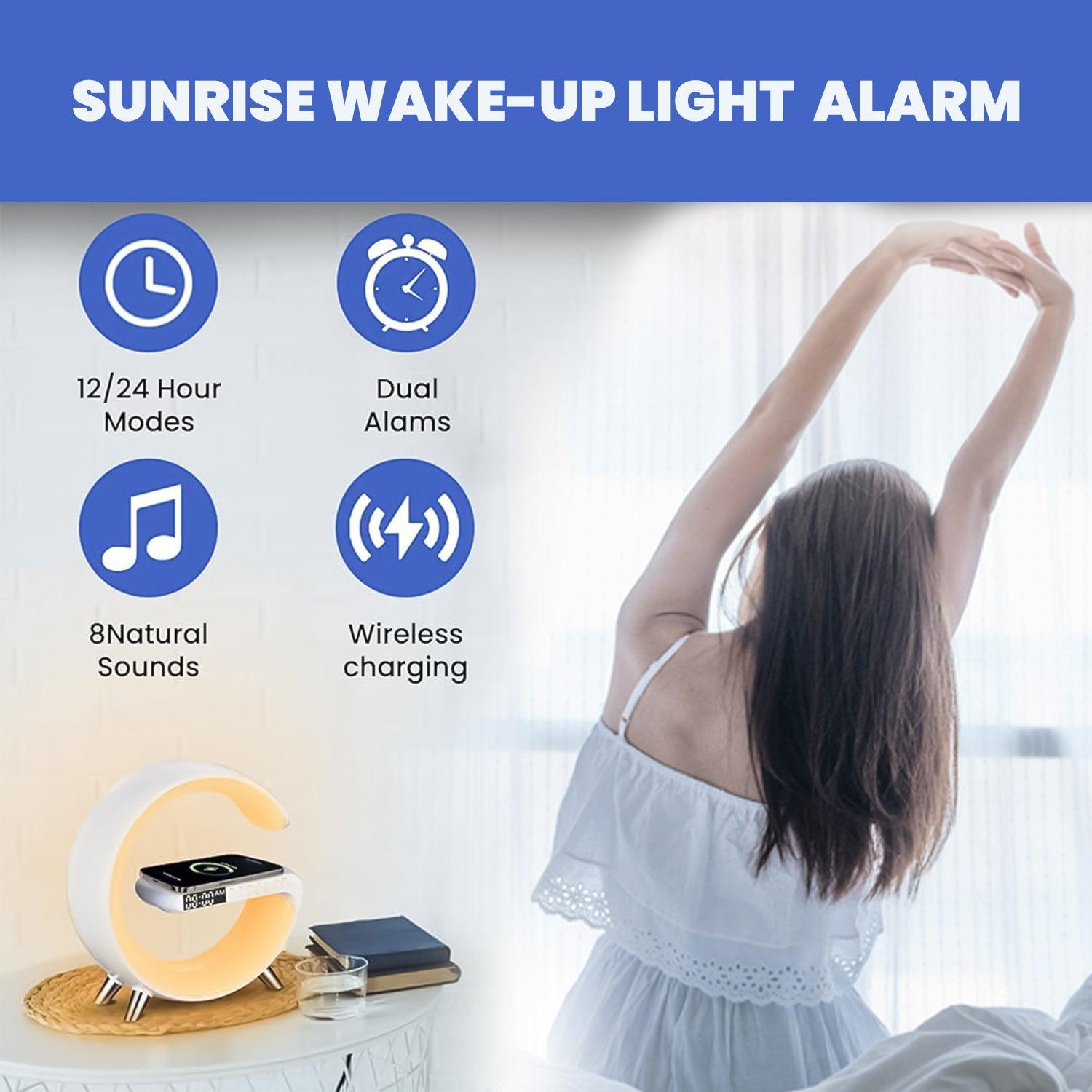 Smart LED Lamp - Lamp with Smart G Bluetooth Speaker Wireless Charger RGB Alarm Clock Night Light Apparel & Accessories - Tophatter Daily Deals