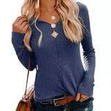 Women's Casual Tabitha Top Blue Women's Tops - Tophatter Daily Deals