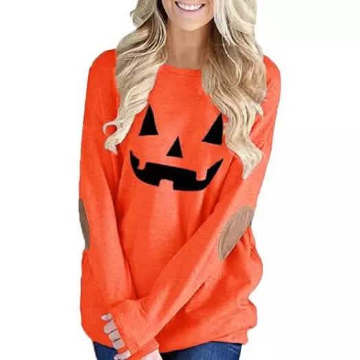 Women's Halloween Lightweight Top Orange Women's Tops - Tophatter Daily Deals