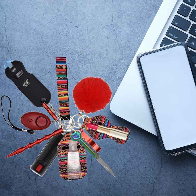 Fight Fobs® Multi Color Leopard Self Defense Key Chain Set Self-Defense Keychains - Tophatter Daily Deals