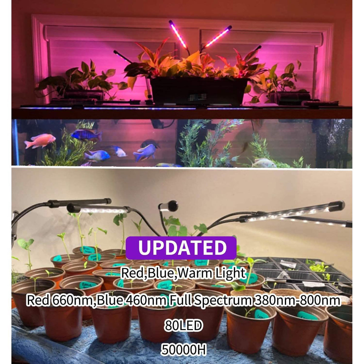 LEOTER Grow Light for Indoor Plants Garden & Patio - Tophatter Daily Deals