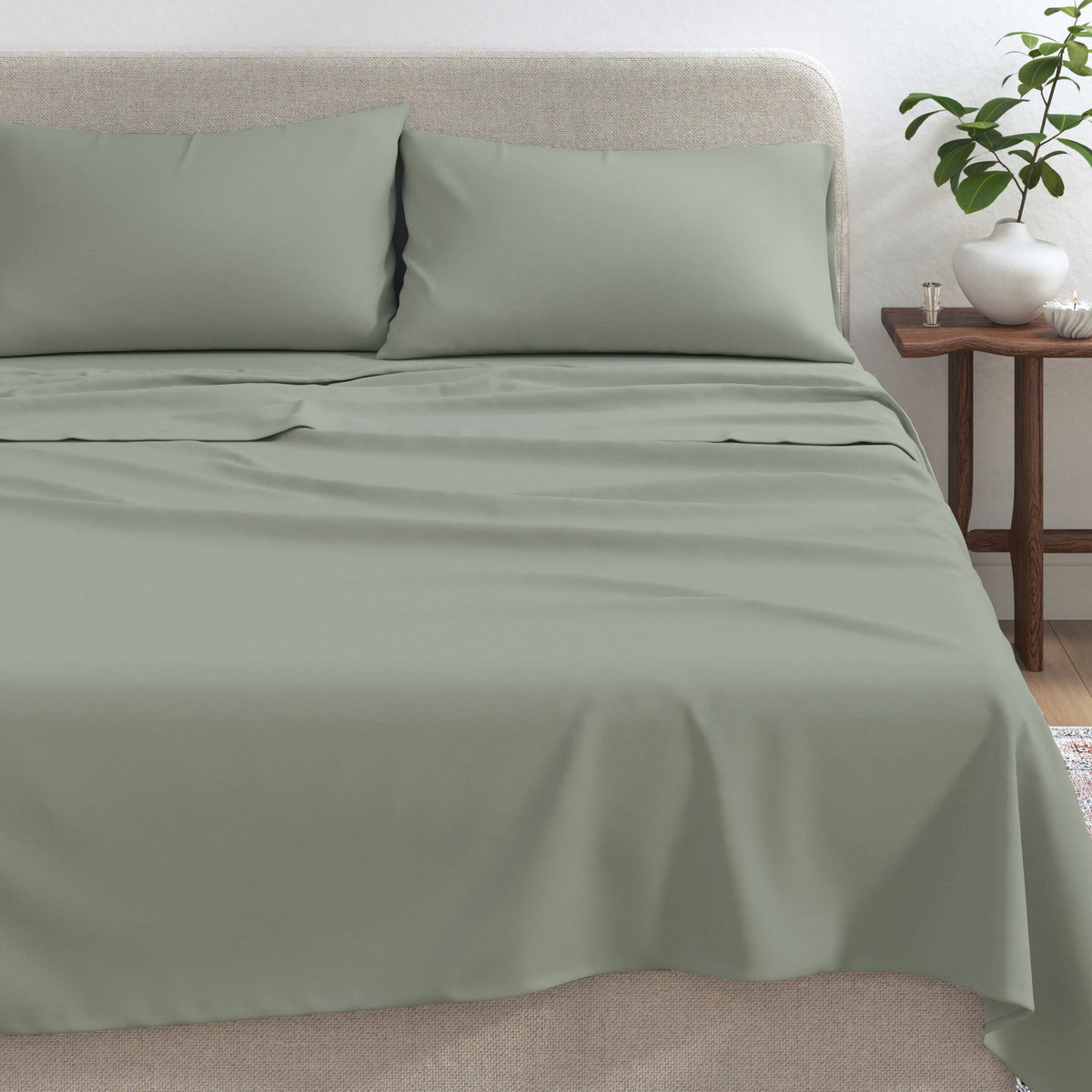 100% Organic Cotton Jersey Knit Sheets Bedding - Tophatter Daily Deals