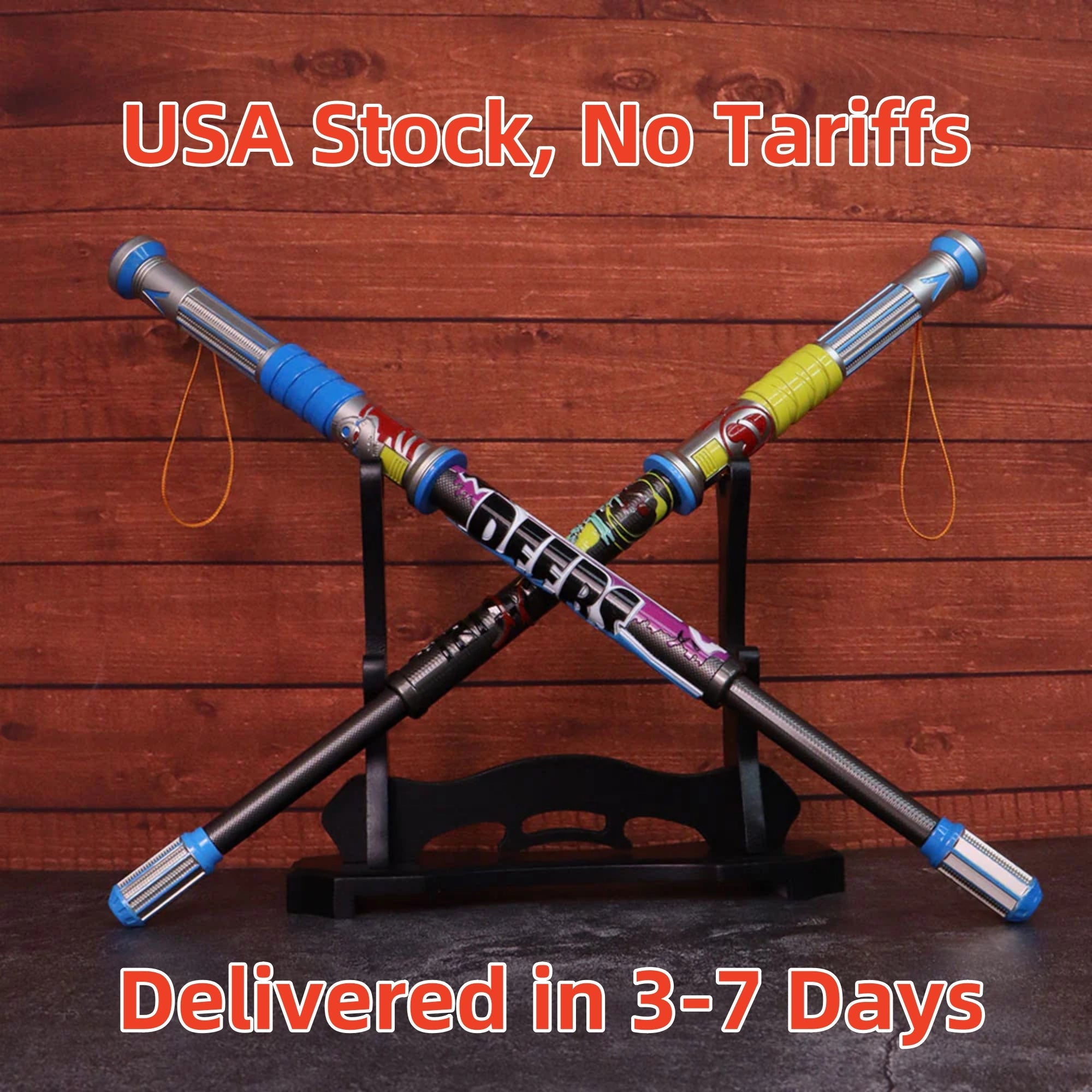 Lifeline Heirloom Shock Sticks Life-size Metal Replica USA Only Heirloom & 2-Layer Wooden Stand - Tophatter Daily Deals