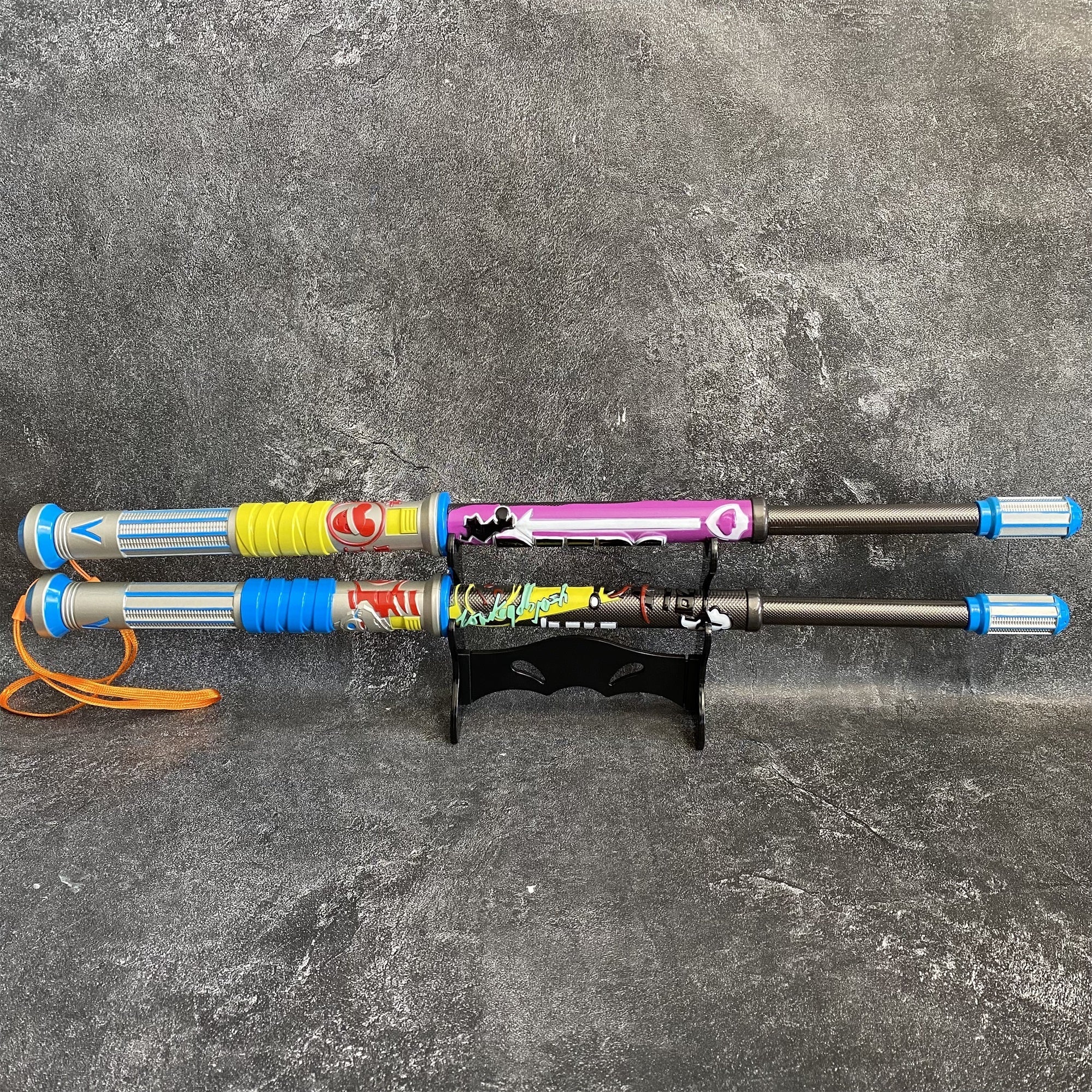 Life-size Lifeline Heirloom Shock Sticks Metal Replica Heirloom & Plastic Stand - Tophatter Daily Deals