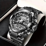 LIGE Men Digital Military Waterproof Watch Black Watches - Tophatter Daily Deals