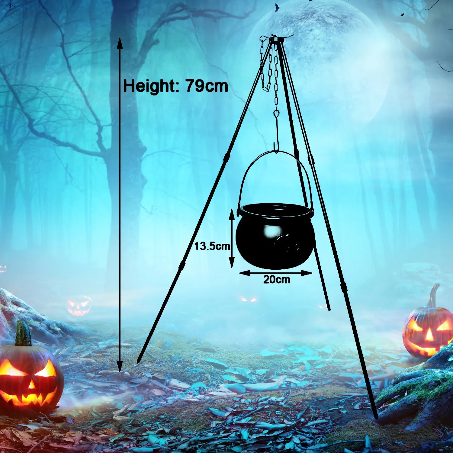 Light Up Witches – Outdoor Large Witches Cauldron on Tripod with Light Yard Light Up Witches - Tophatter Daily Deals