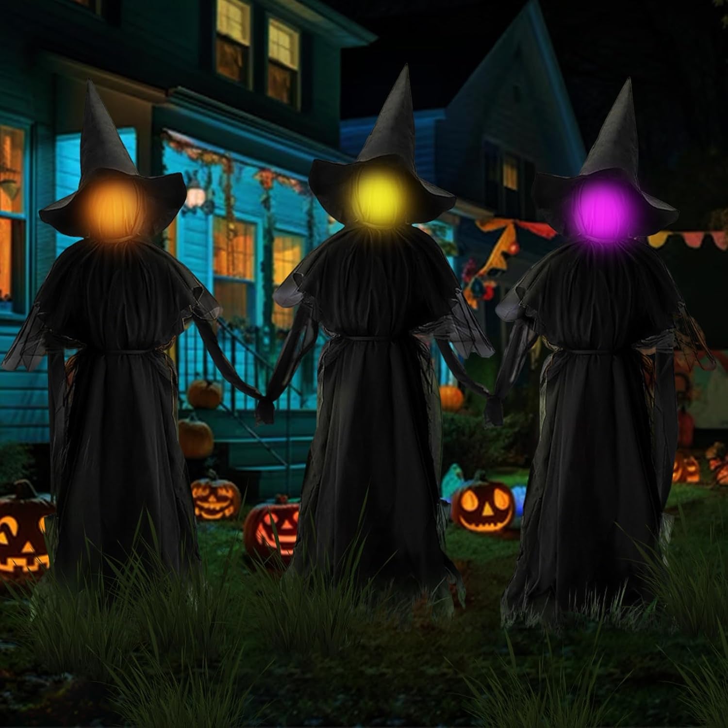 Light Up Witches – Outdoor Large Witches Cauldron on Tripod with Light Yard Light Up Witches - Tophatter Daily Deals