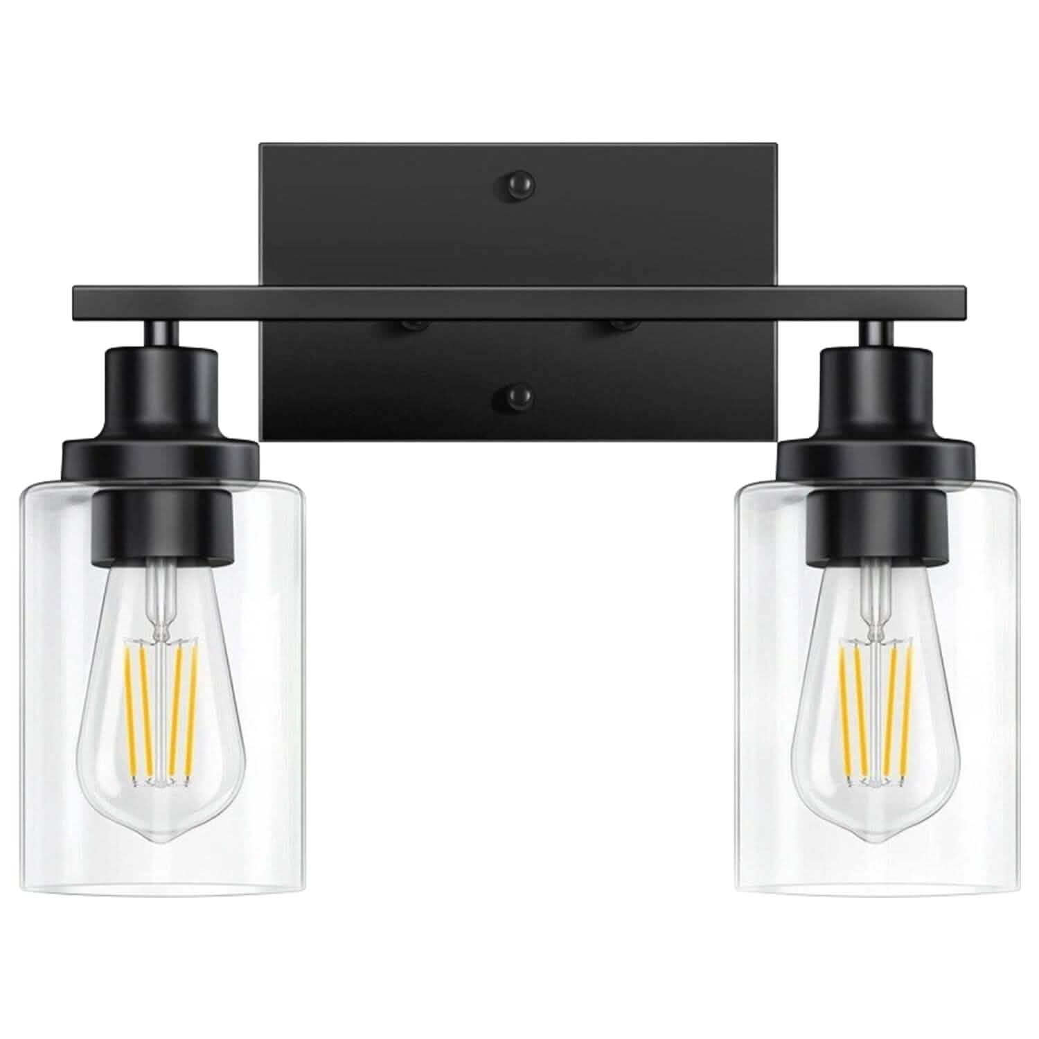 Light Wall Scone Lighting with Clear Glass Indoor Lighting - Tophatter Daily Deals