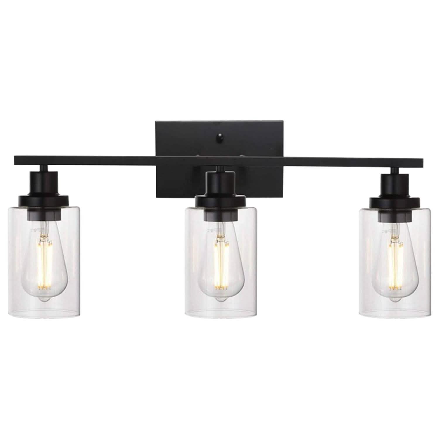 Light Wall Scone Lighting with Clear Glass Indoor Lighting - Tophatter Daily Deals