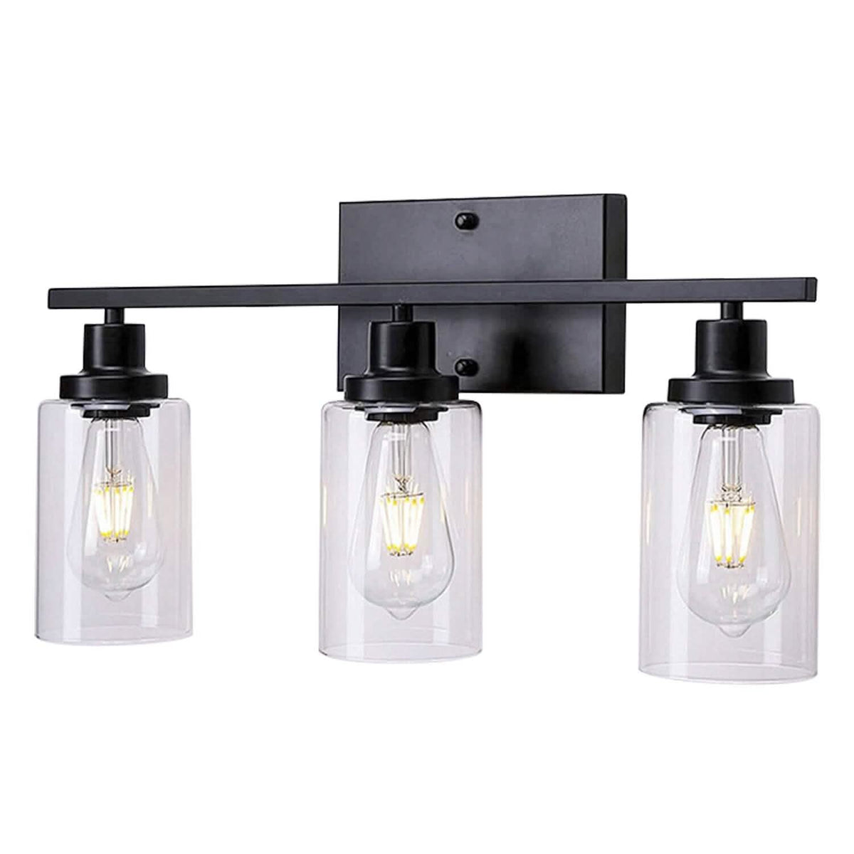 Light Wall Scone Lighting with Clear Glass Indoor Lighting - Tophatter Daily Deals
