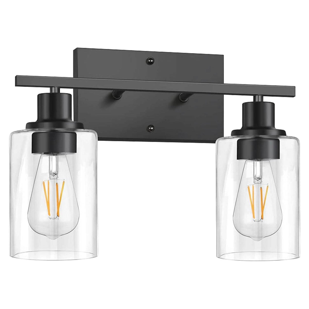 Light Wall Scone Lighting with Clear Glass Indoor Lighting - Tophatter Daily Deals