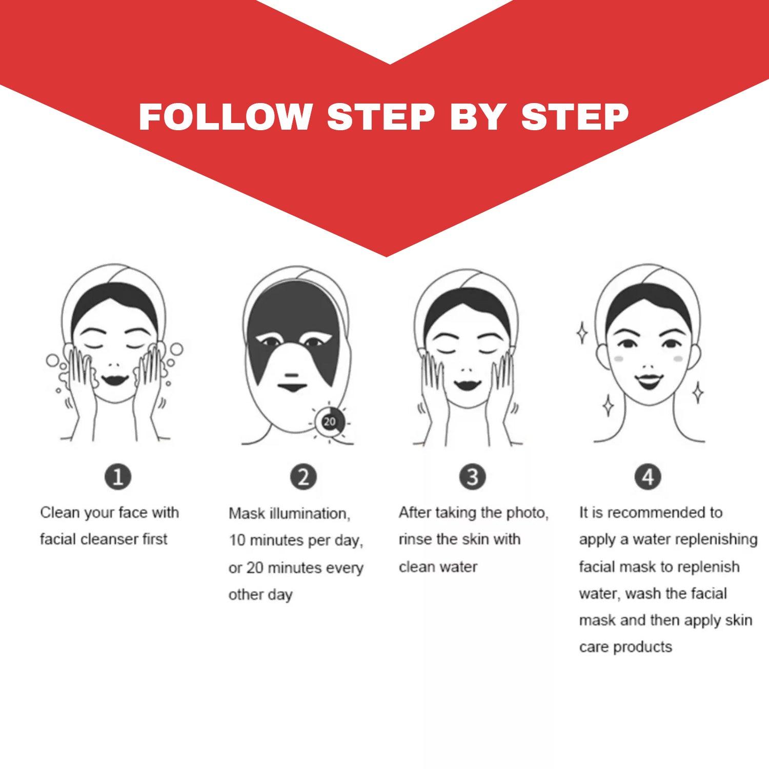 LED Light Therapy Mask - LED Skin Treatment Mask (7 Colour Setting) Smart Touch Health & Beauty - Tophatter Daily Deals