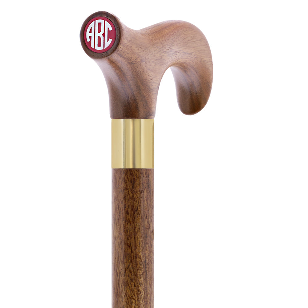 Custom-Engraved Wooden Cane: Choose Color & Personalize - Tophatter Daily Deals