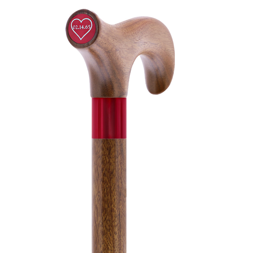 Custom-Engraved Wooden Cane: Choose Color & Personalize - Tophatter Daily Deals