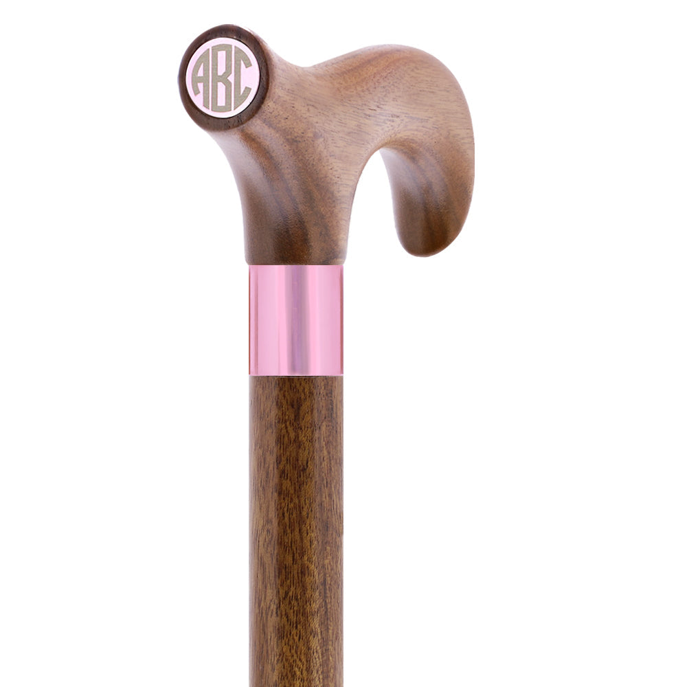 Custom-Engraved Wooden Cane: Choose Color & Personalize - Tophatter Daily Deals