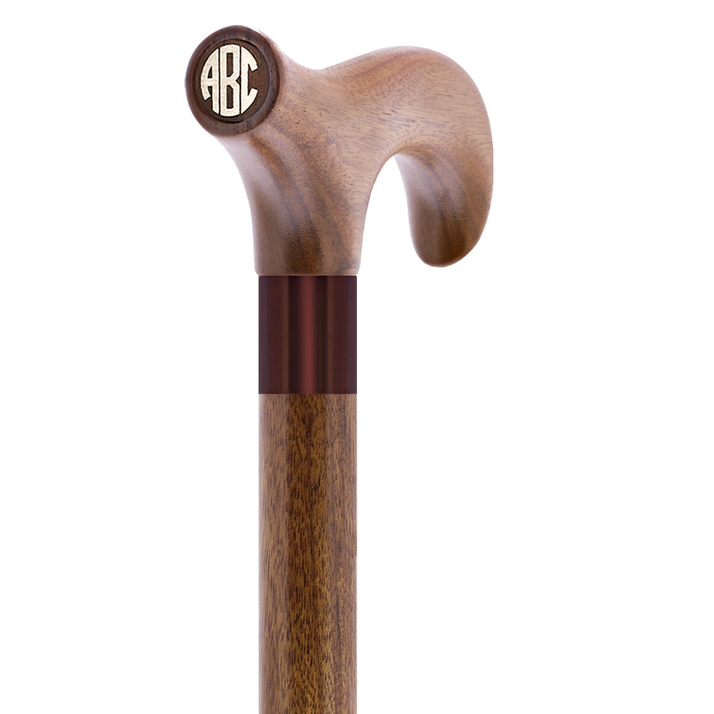 Custom-Engraved Wooden Cane: Choose Color & Personalize - Tophatter Daily Deals