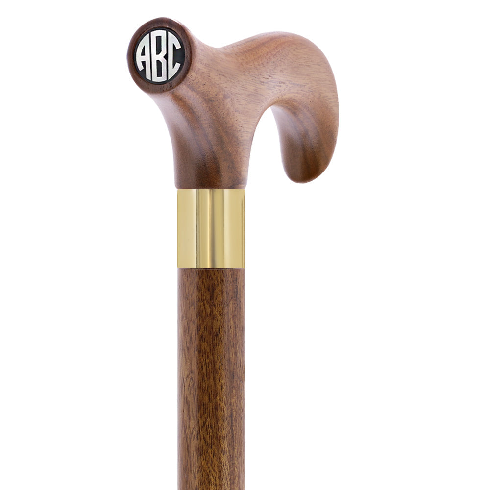 Custom-Engraved Wooden Cane: Choose Color & Personalize - Tophatter Daily Deals